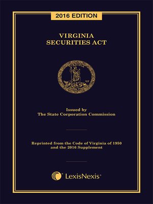 cover image of Virginia Securities Act